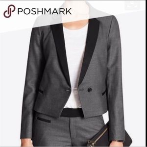 Banana Republic Tuxedo Blazer Grey and Black Size 10